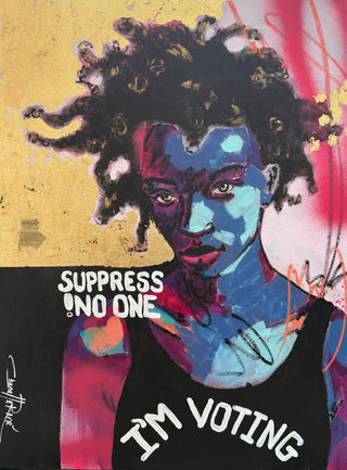 🔴 Suppress No One! | 18x24" | Acrylic/Mixed Media on Canvas