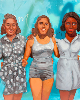 Bathing Beauties | 24 x 30" | Oil/Mixed Media on Canvas