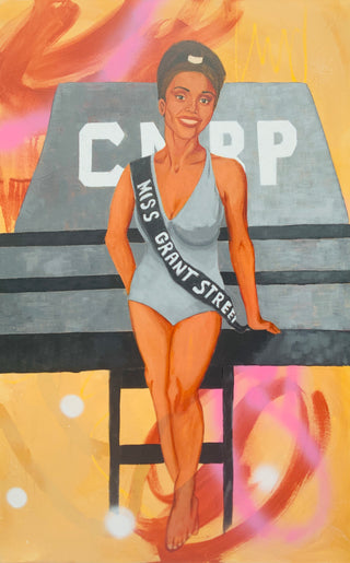 Beach Queen | 30 x 48" | Oil/Mixed Media on Canvas