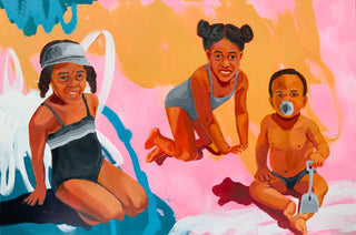 Let's Build A Sandcastle | 36 x 24" | Oil/Mixed Media on Canvas