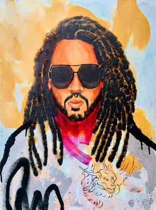 Raise Your Vibration, Lenny Kravitz | 18x24" | Mixed Media on Canvas