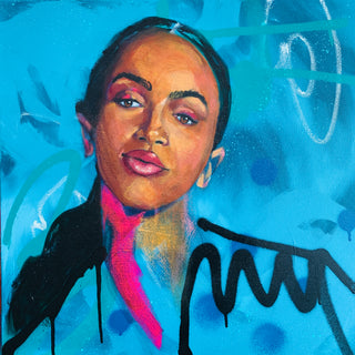 🔴 #Unbothered | 18x18" | Mixed Media on Canvas