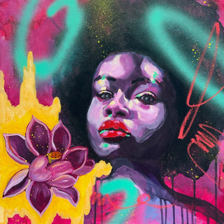 You Glow Girl | 20x20" | Oil/Mixed Media on Canvas