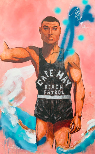 🔴 Lifeguard | 48 x 30" | Oil/Mixed Media on Canvas