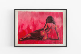 SOLD Fire + Desire Figure Drawing No.10