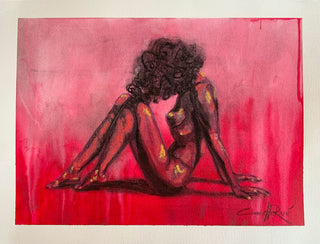 SOLD Fire + Desire Figure Drawing No.6